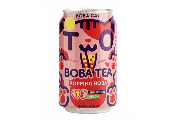Boba Cat Strawbery Peach Tea