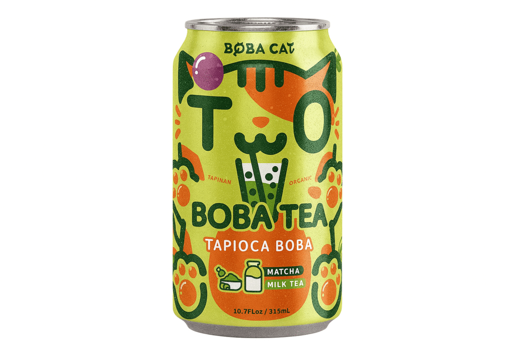 Boba Cat Matcha Tea