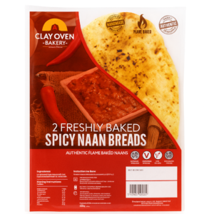 2 Freshly Baked Spicy Naan Bread
