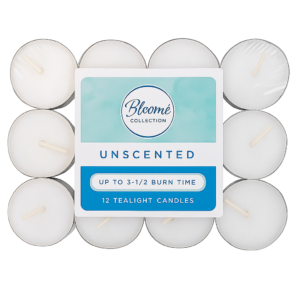 Bloome Unscented  12 Tealight Candles