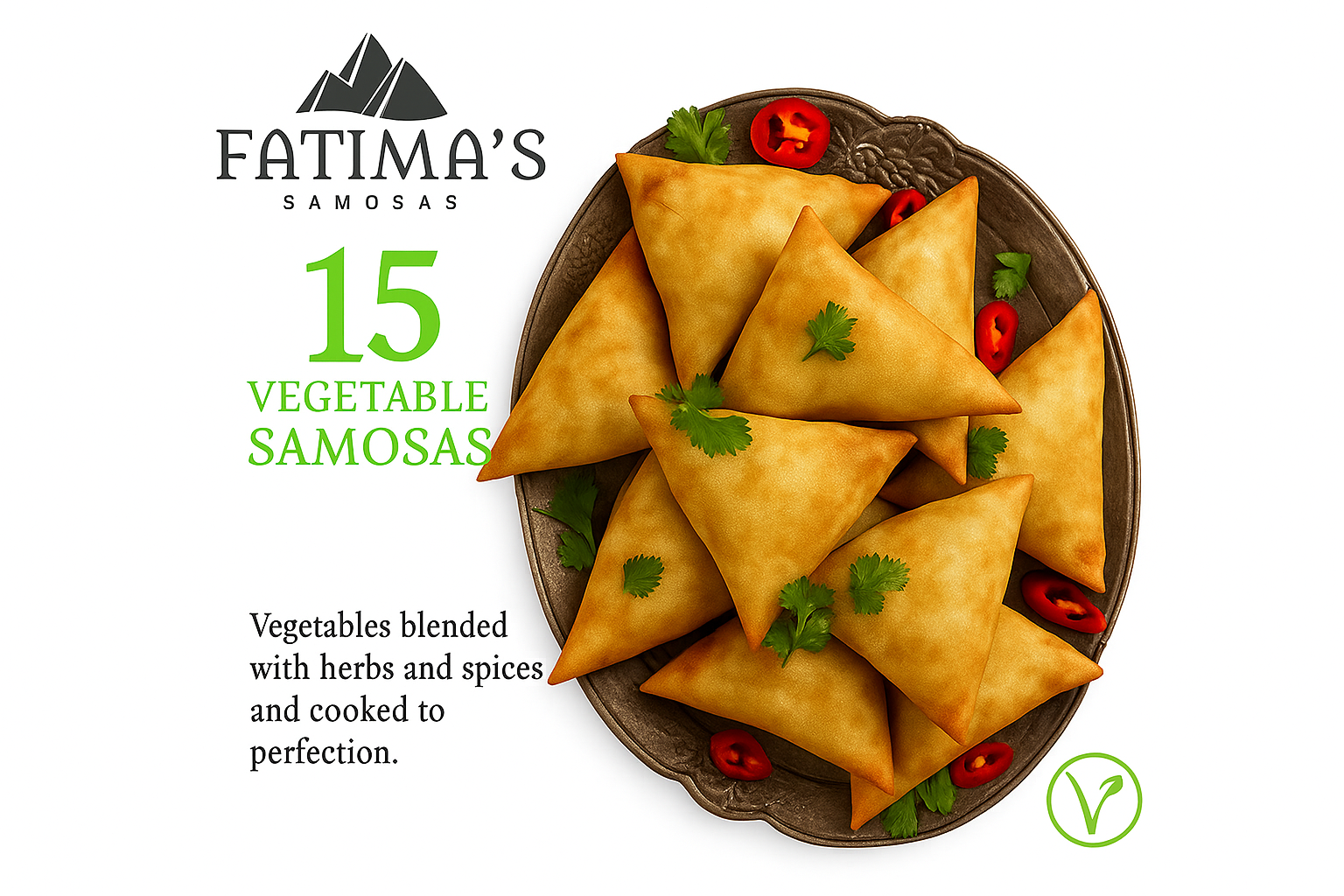 Fatima Veg 15 Samosas
