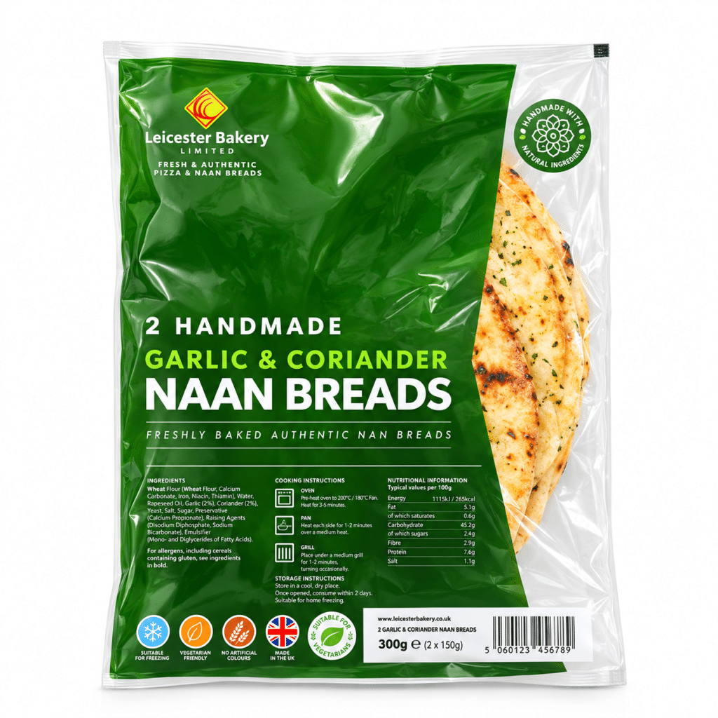 Leicester Bakery Garlic Naan Handmade