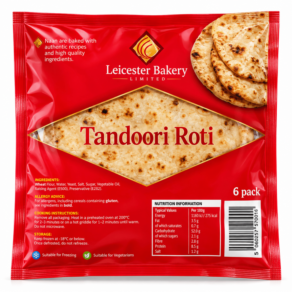 Leicester Wholemeal Tandoori Roti