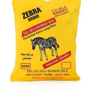 Zebra XXL Sella 10Kg – Extra Long Aged Parboiled Basmati Rice at Ambas Foods