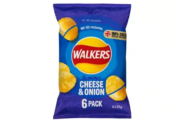 WALKERS CHEESE & ONION 6 PACK