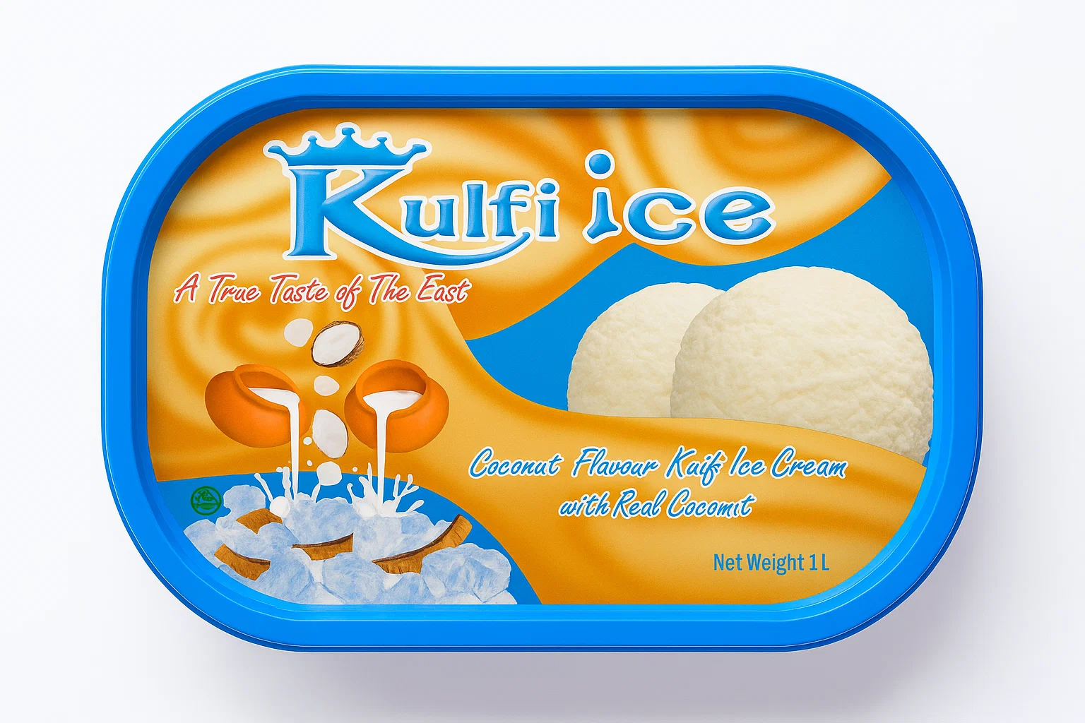 Kulfi Ice Cream Coconut 1Ltr