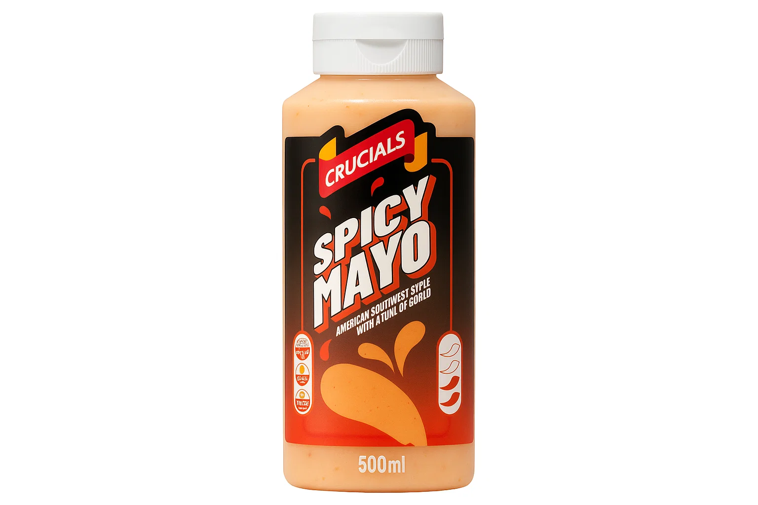 Crucials Spicy Mayo 500ml – Creamy Zesty Spicy Condiment