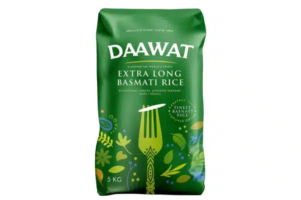 Daawat ExtraLong Basmati 5Kg – Premium Aromatic Long Grain Rice
