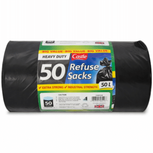 Heavy Duty Bin Bags 50 pk – Extra Strong & Reliable at Ambas Foods