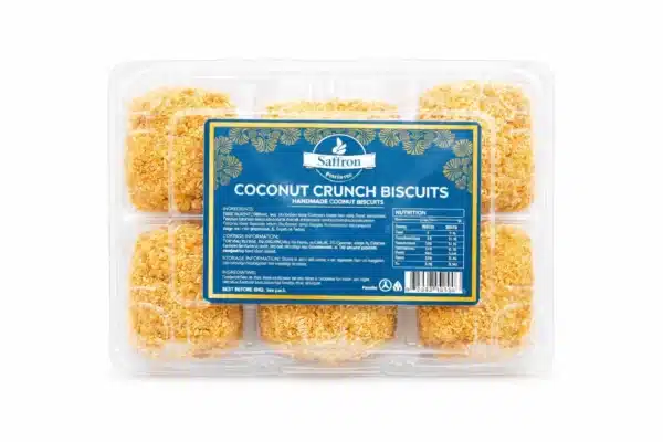 Saffron Coconut Crunch Biscuits
