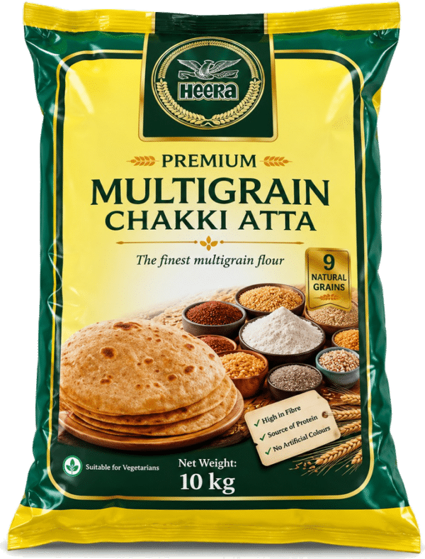 Heera Premium Multigrain Chakki Atta 10kg – Offer